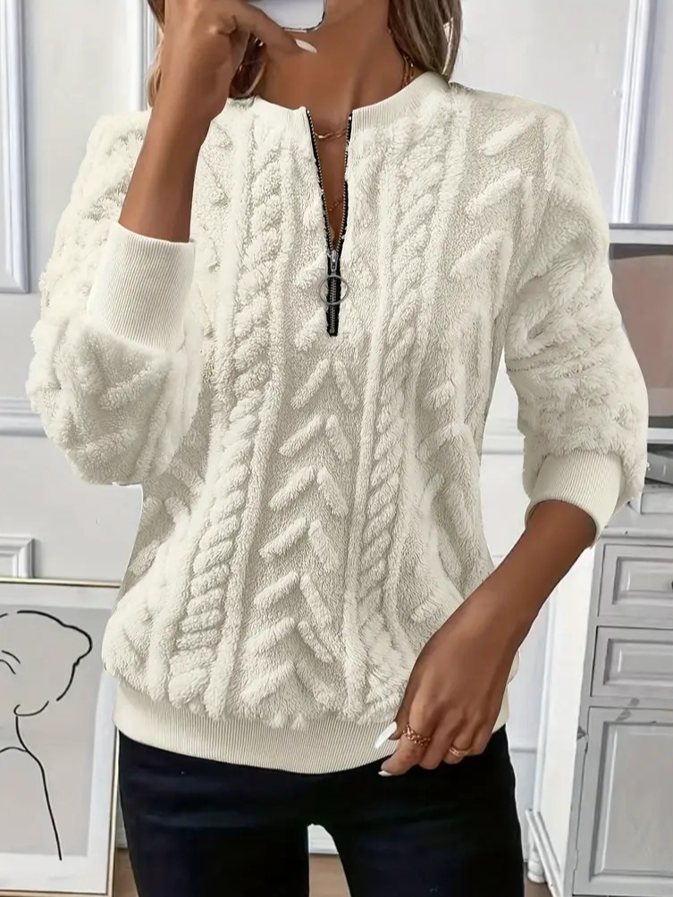 Vintage Crew Neck Plain Sweatshirt