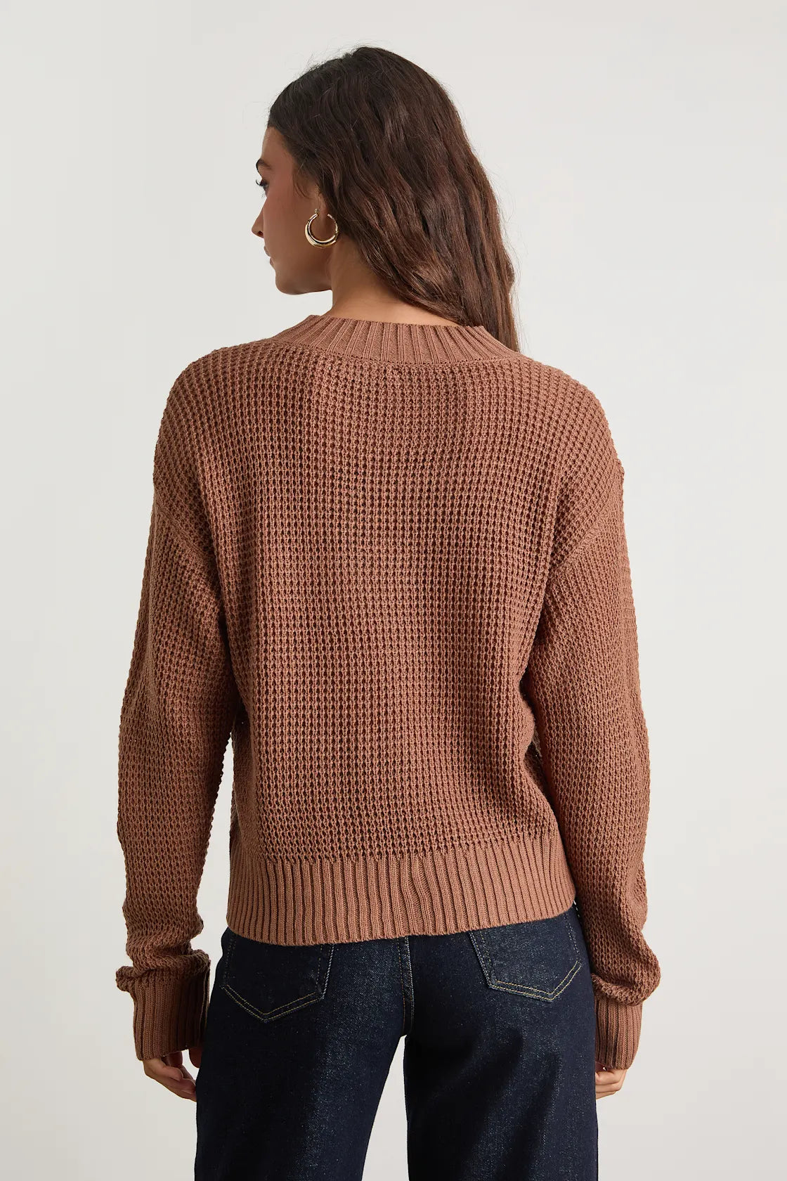 Campfire Cozy Black Cropped Sweater