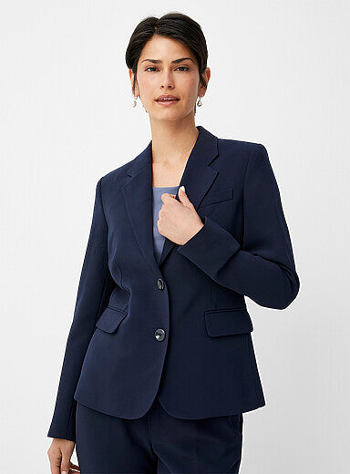 Two-Button Suiting Crepe Blazer