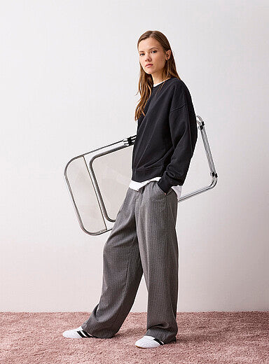 Oversized Thin Fleece Sweatshirt