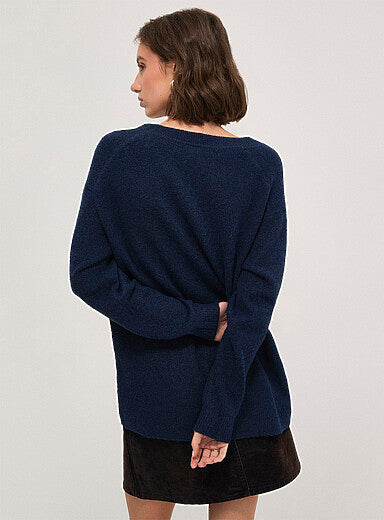 Touch of Wool Oversized V-Neck Sweater