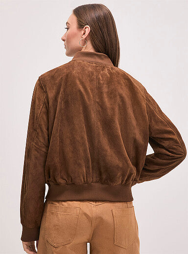 Keaton Genuine Suede Bomber Jacket