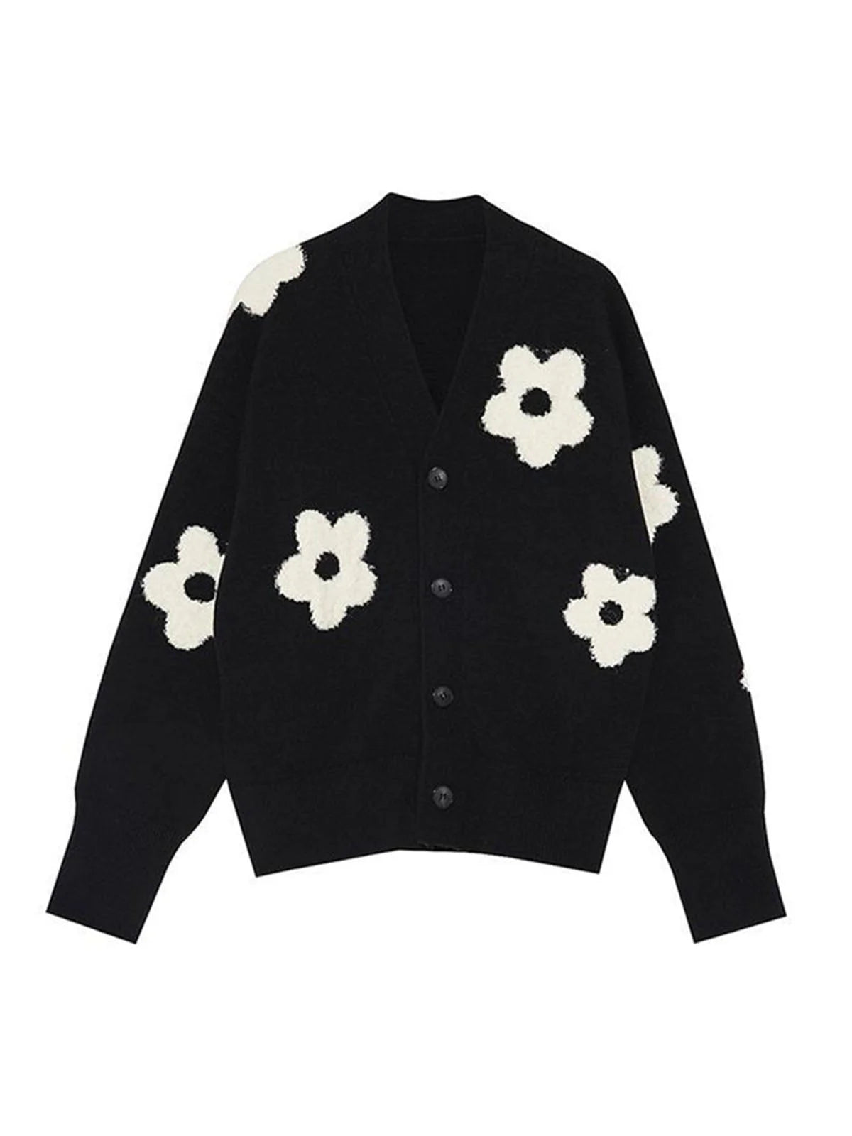 Daisy | Floral Knit Cardigan | Playful Elegance | Soft Knit Fabric