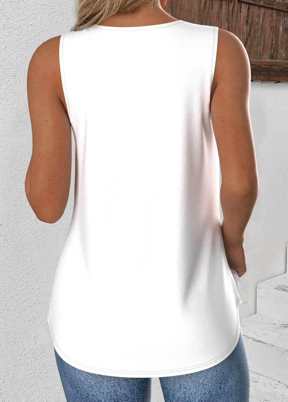 Sleeveless V-Neck Tank Top