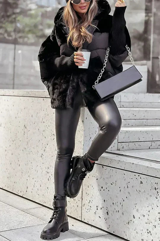 Charlotte | Oversized Fur Puffer Jacket | Luxe Winterwear | Cozy Insulated Design