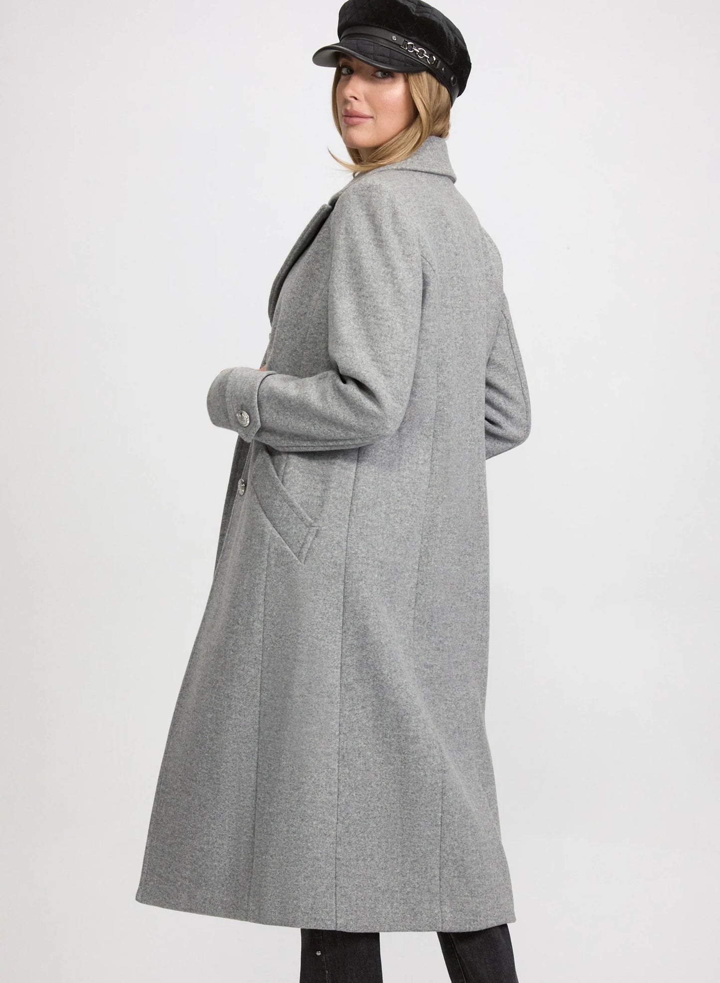 Stretch Wool-Blend Coat