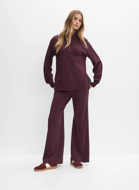 Quarter Zip Funnel Neck Top