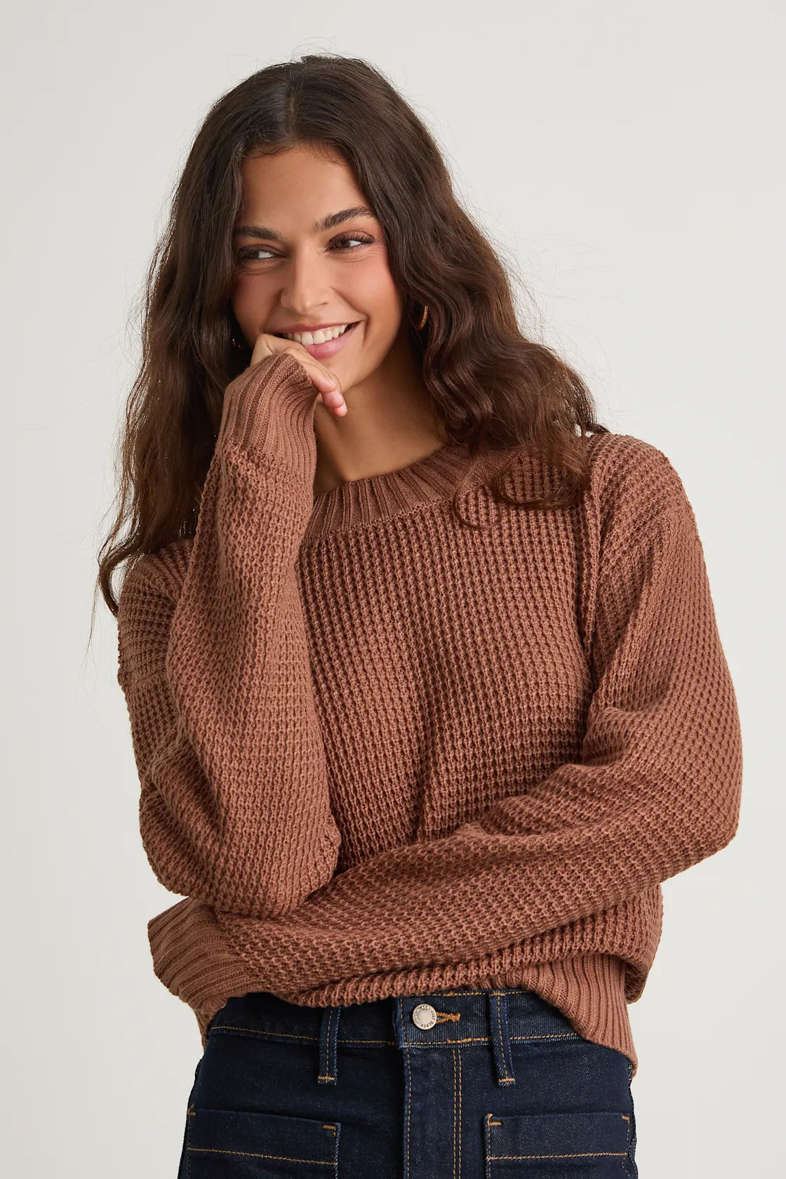 Campfire Cozy Black Cropped Sweater