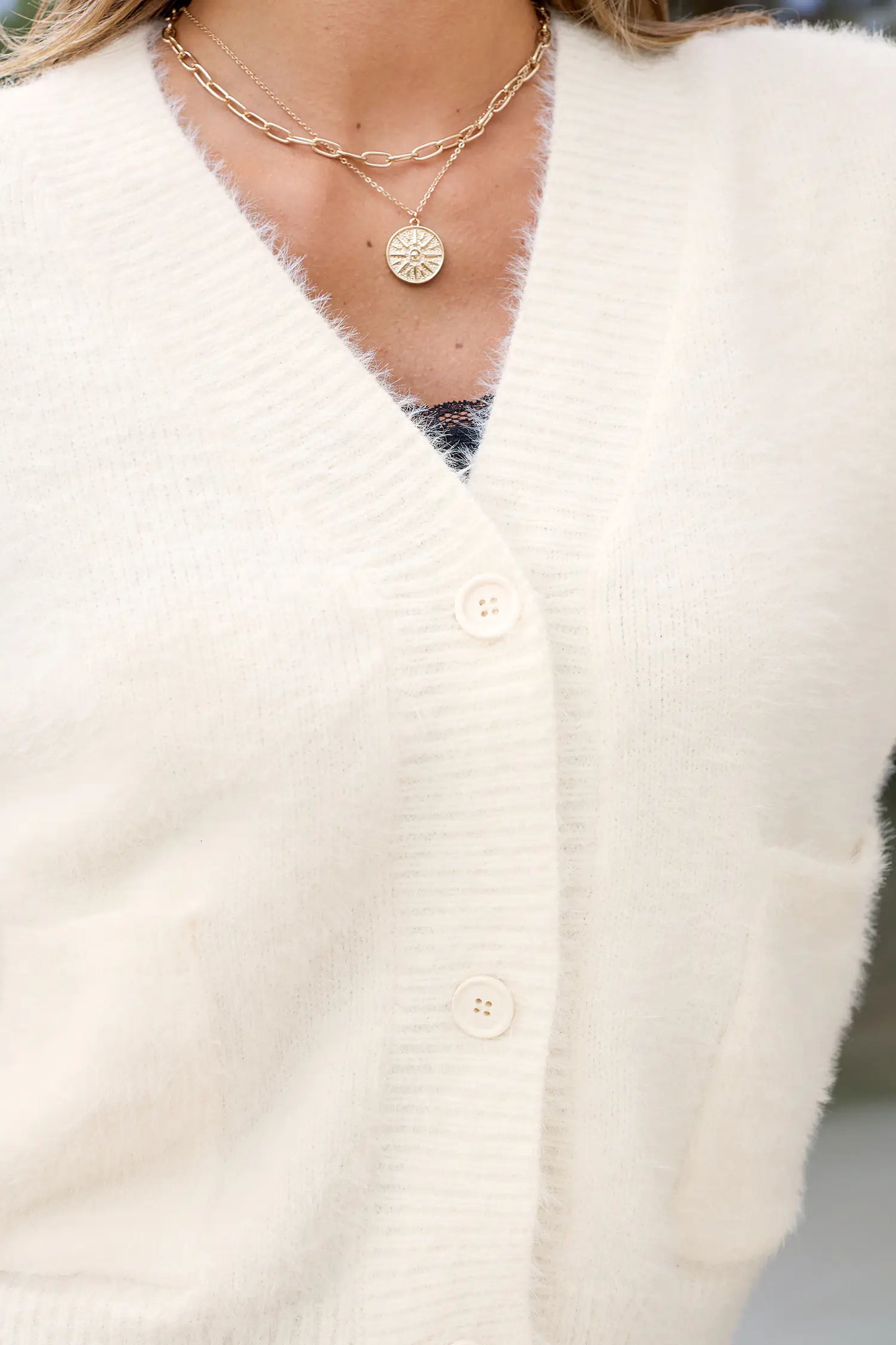 Vanilla Cream White Cardigan