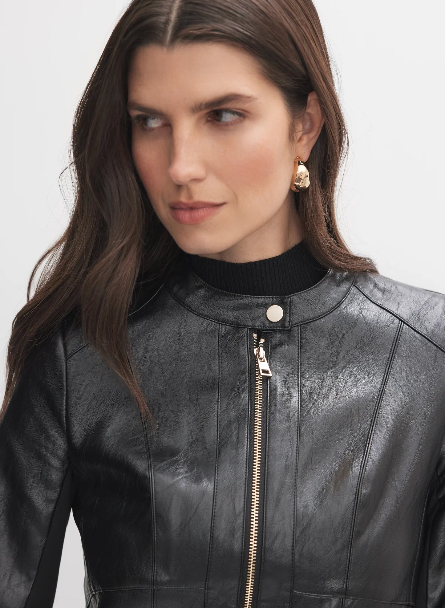 Vegan Leather Racer Jacket