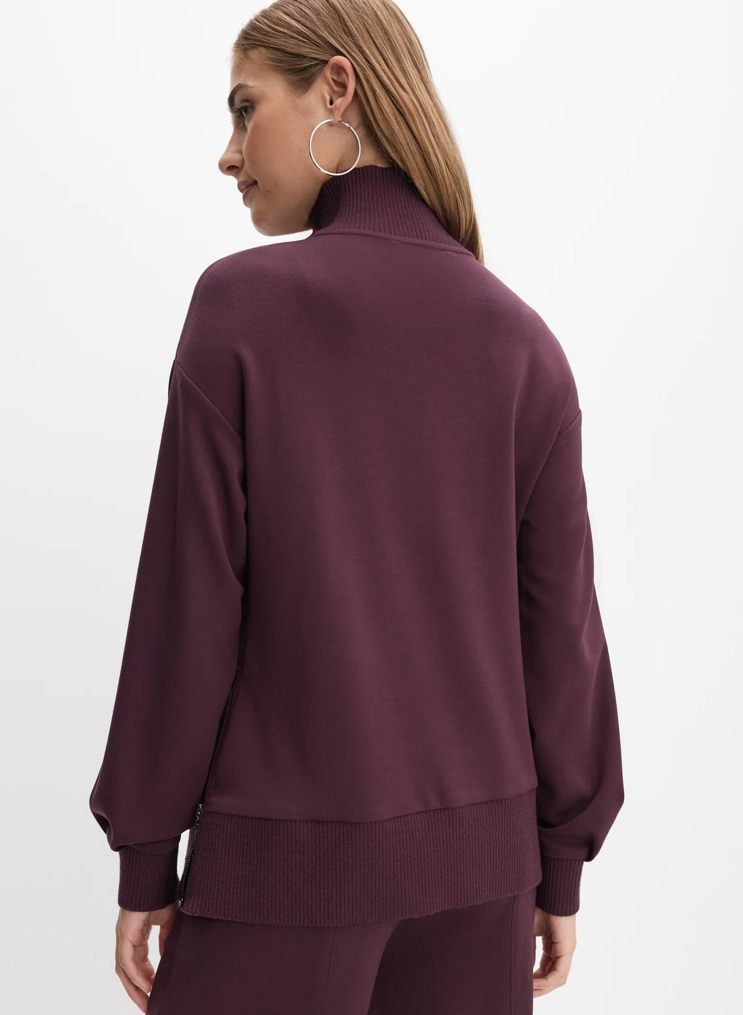 Quarter Zip Funnel Neck Top