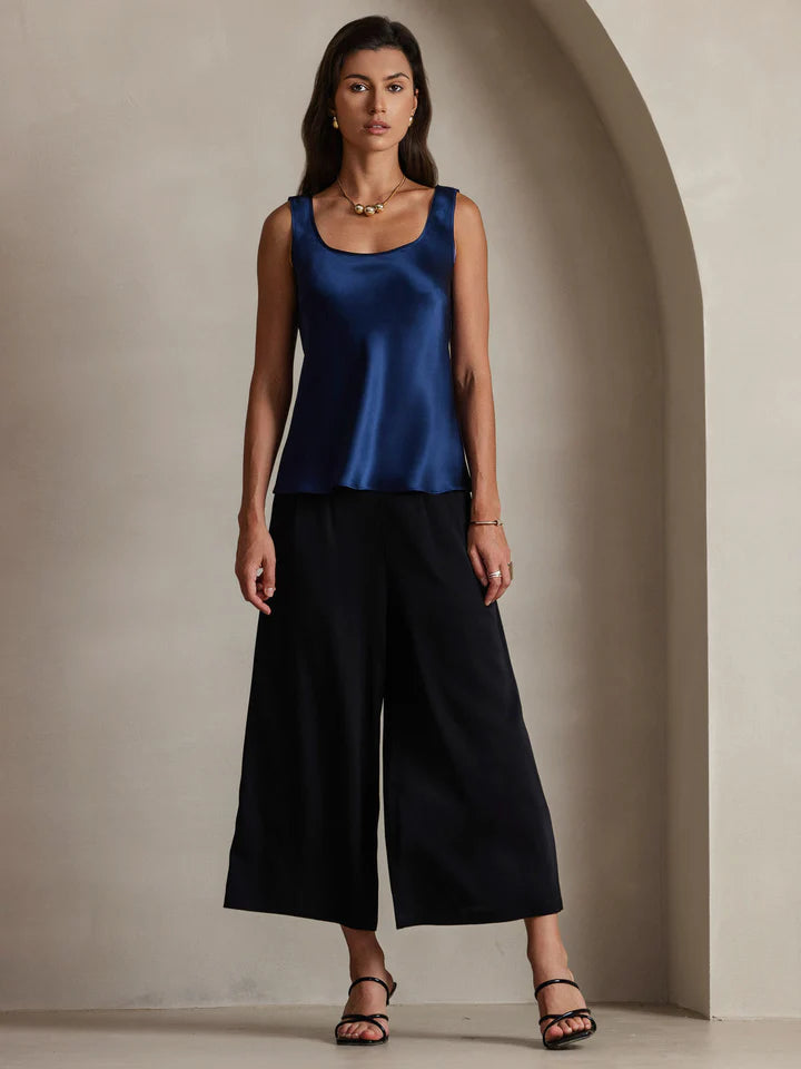 19Momme Silk U-neck Straps Tank Top