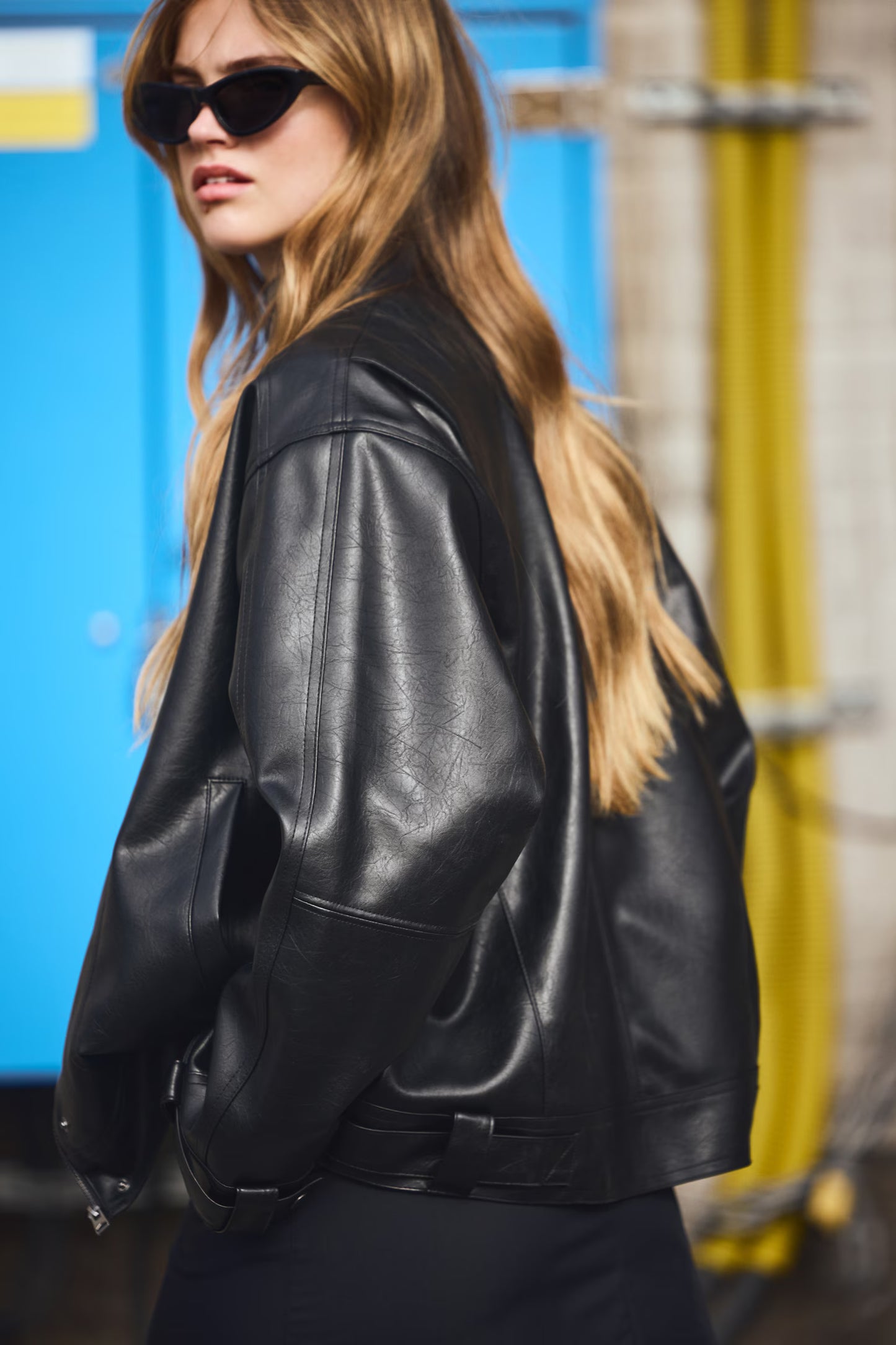 Oversized Biker Jacket for Women