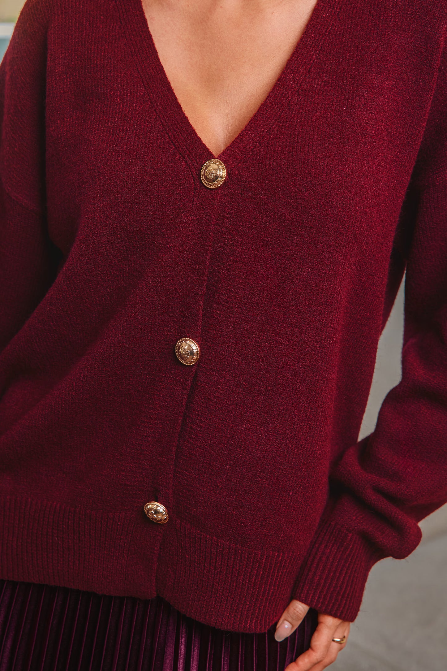 Cozy Moment Red Cardigan