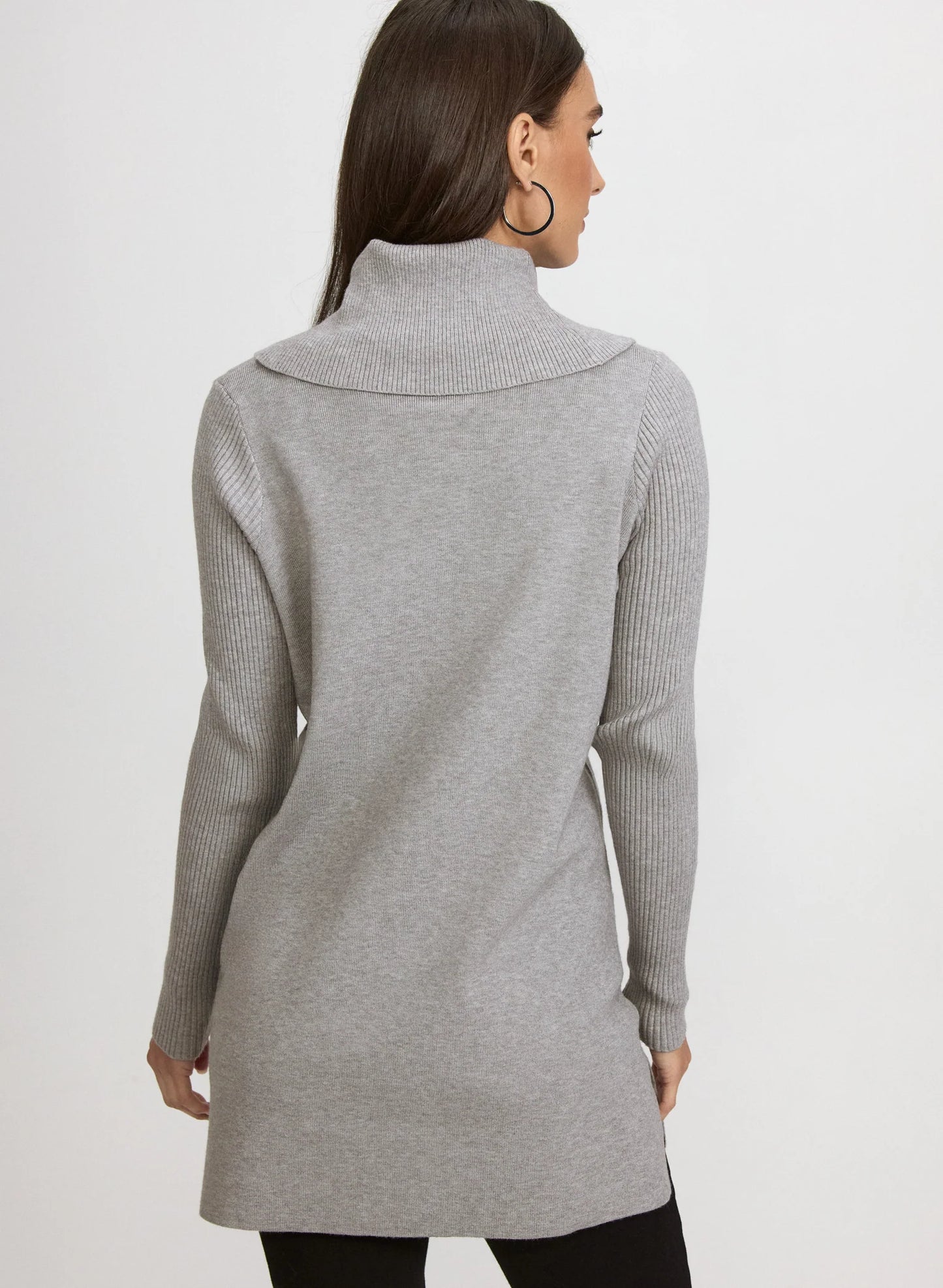 Contrast Cowl Neck Sweater