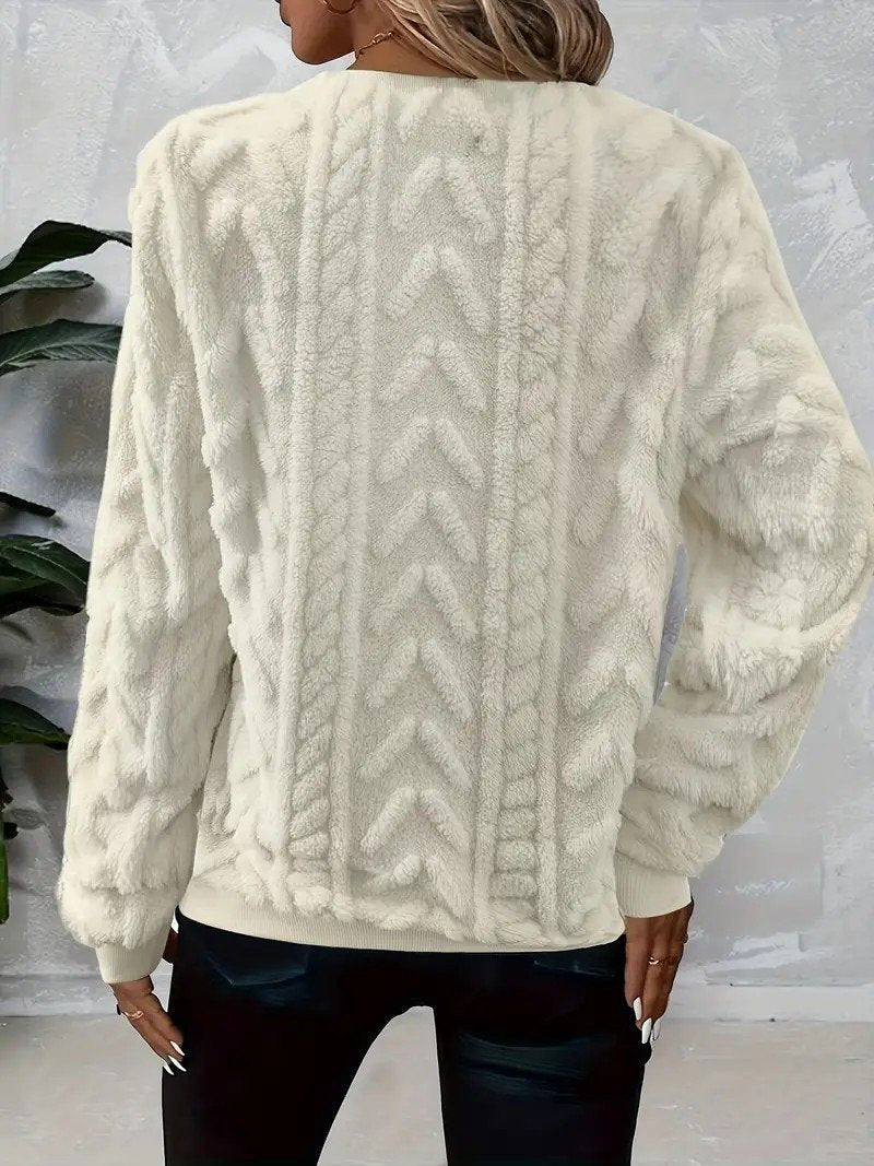 Vintage Crew Neck Plain Sweatshirt