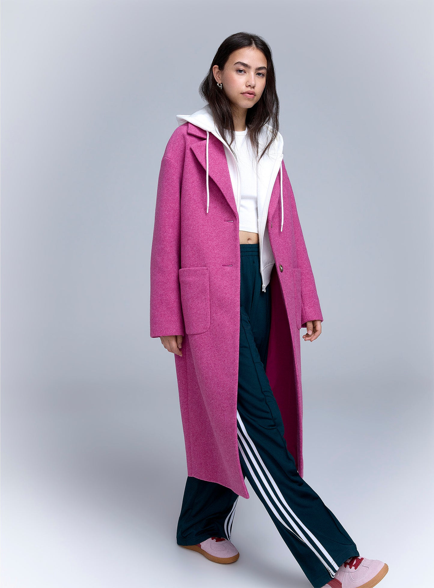 Double Pocket Felt Overcoat