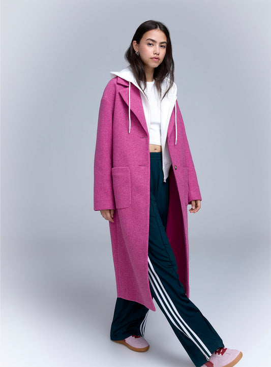 Double Pocket Felt Overcoat