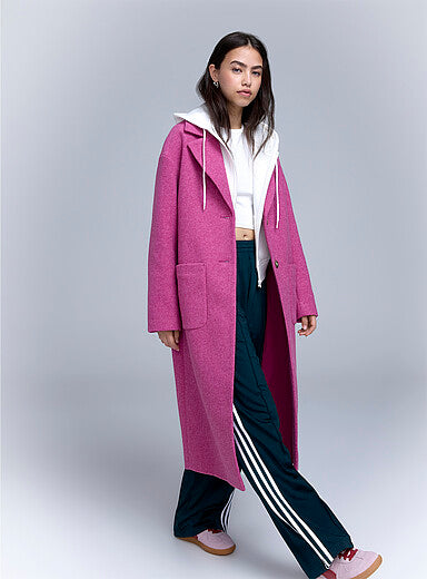 Double Pocket Felt Overcoat