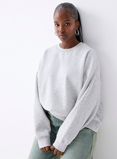Oversized Thin Fleece Sweatshirt
