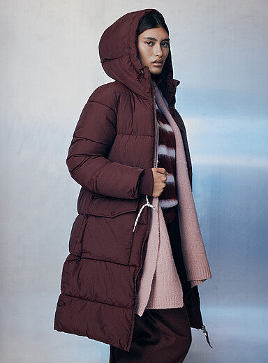 Adjustable-Waist Large-Pocket Puffer Jacket