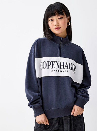 Destination Zip-Up Mock-Neck Sweatshirt