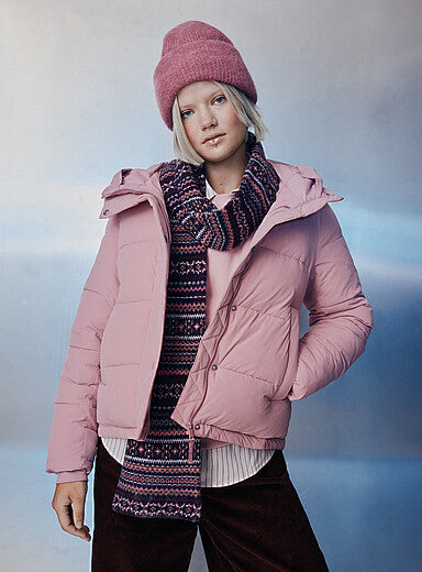 Soft Nylon Cropped Puffer Jacket