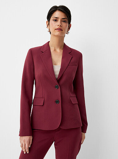 Two-Button Suiting Crepe Blazer