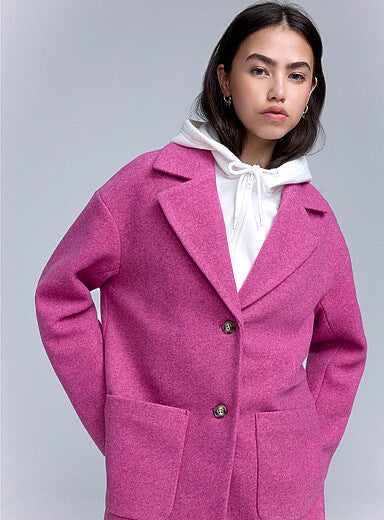 Double Pocket Felt Overcoat