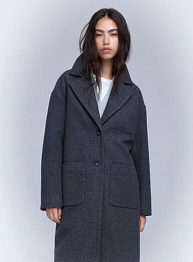 Double Pocket Felt Overcoat