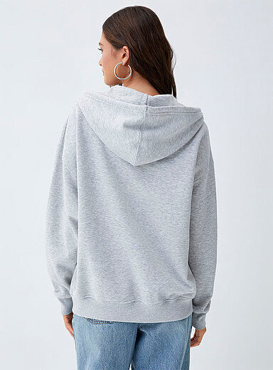 Thin Jersey Loose Zippered Hoodie