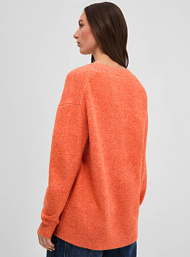 Touch of Wool Oversized V-Neck Sweater