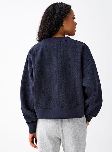 Small Cables V-Neck Cardigan