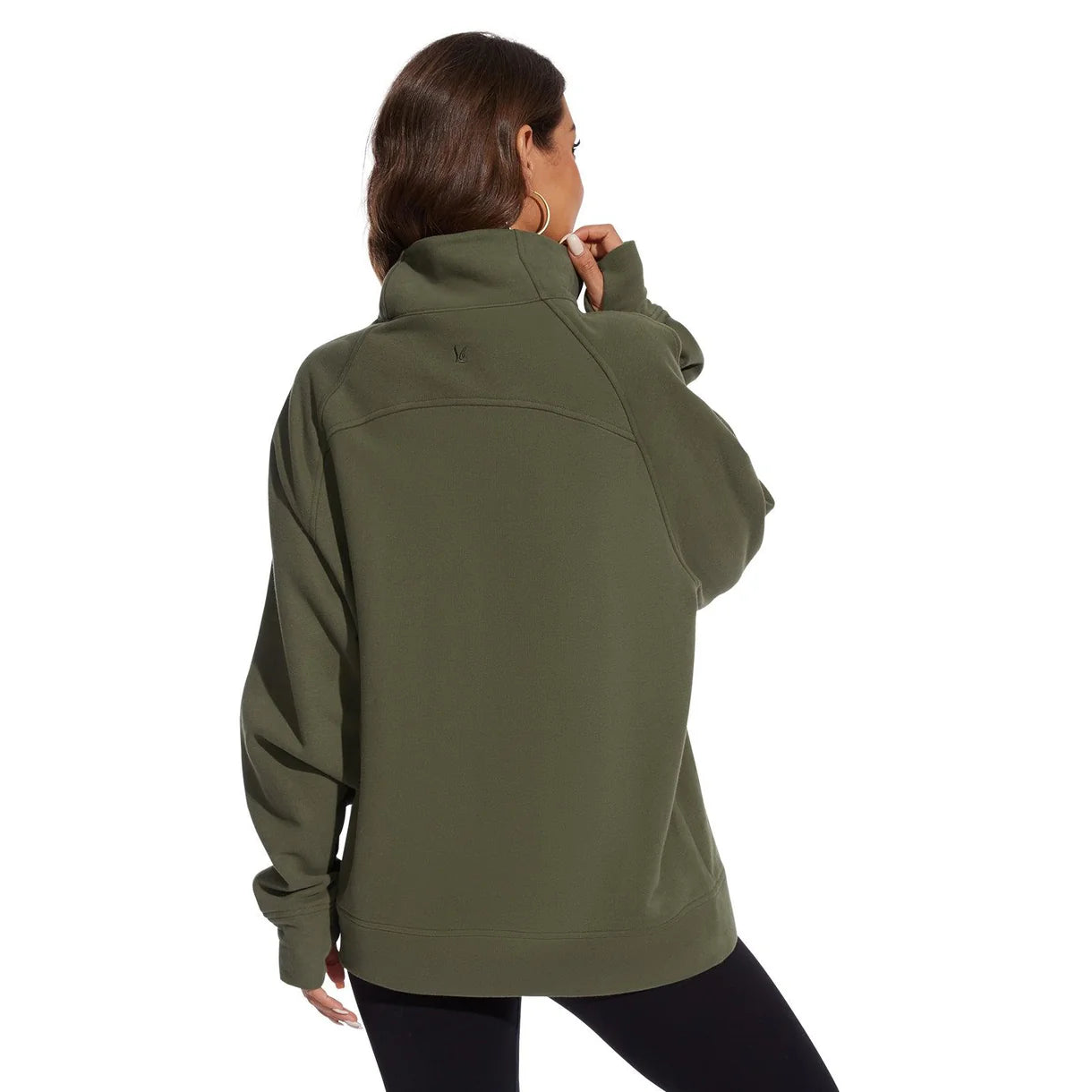 Women’s Oversized Half Zip Fleece Sweatshirts LB21W