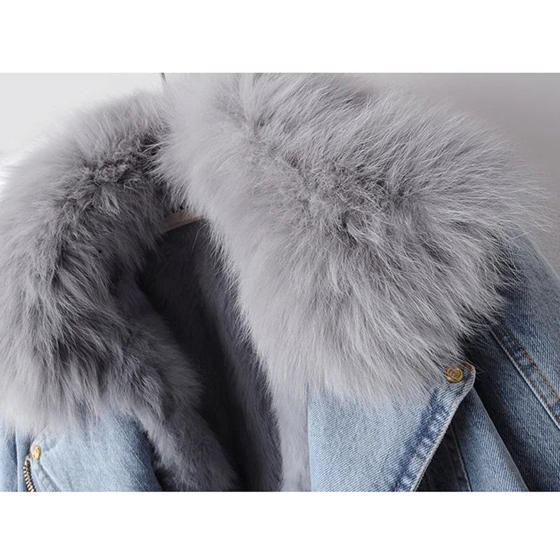 Alessia Fox Fur Denim Jacket