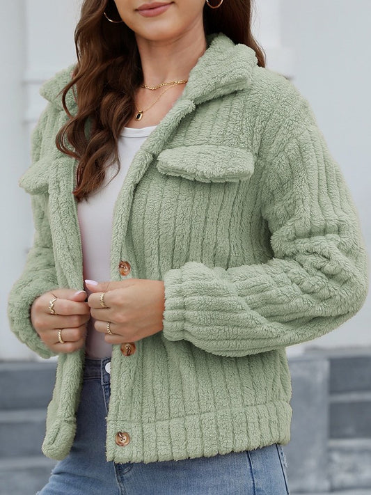 Autumn Outerwear Vintage Split Joint Plain Long Sleeve Shawl Collar Jacket