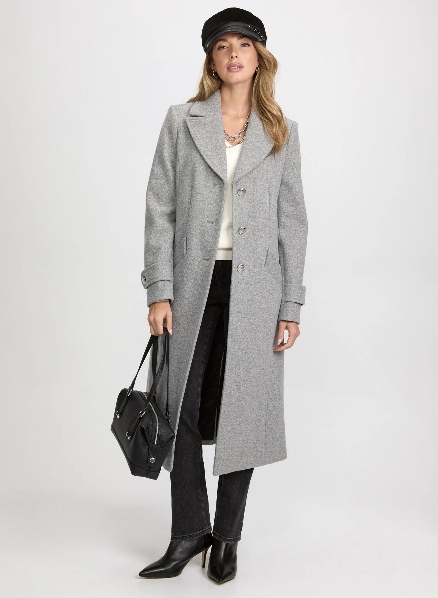 Stretch Wool-Blend Coat