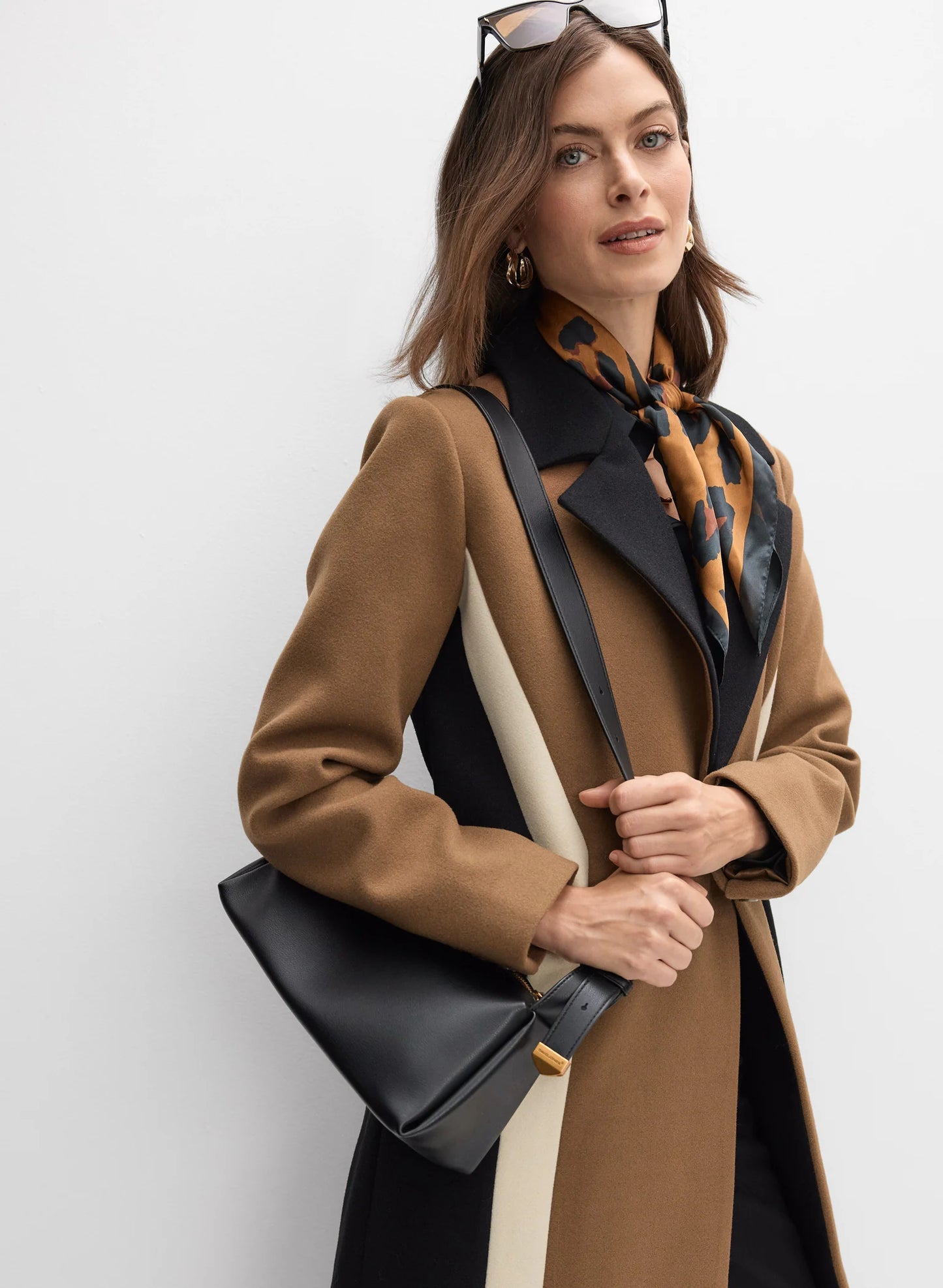 Long Colour Block Coat