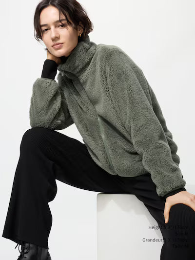 Fluffy Yarn Fleece Full-Zip Jacket