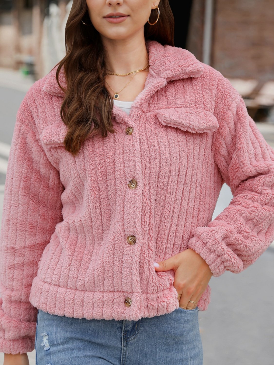 Autumn Outerwear Vintage Split Joint Plain Long Sleeve Shawl Collar Jacket