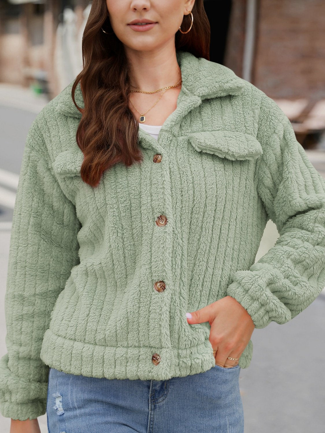 Autumn Outerwear Vintage Split Joint Plain Long Sleeve Shawl Collar Jacket