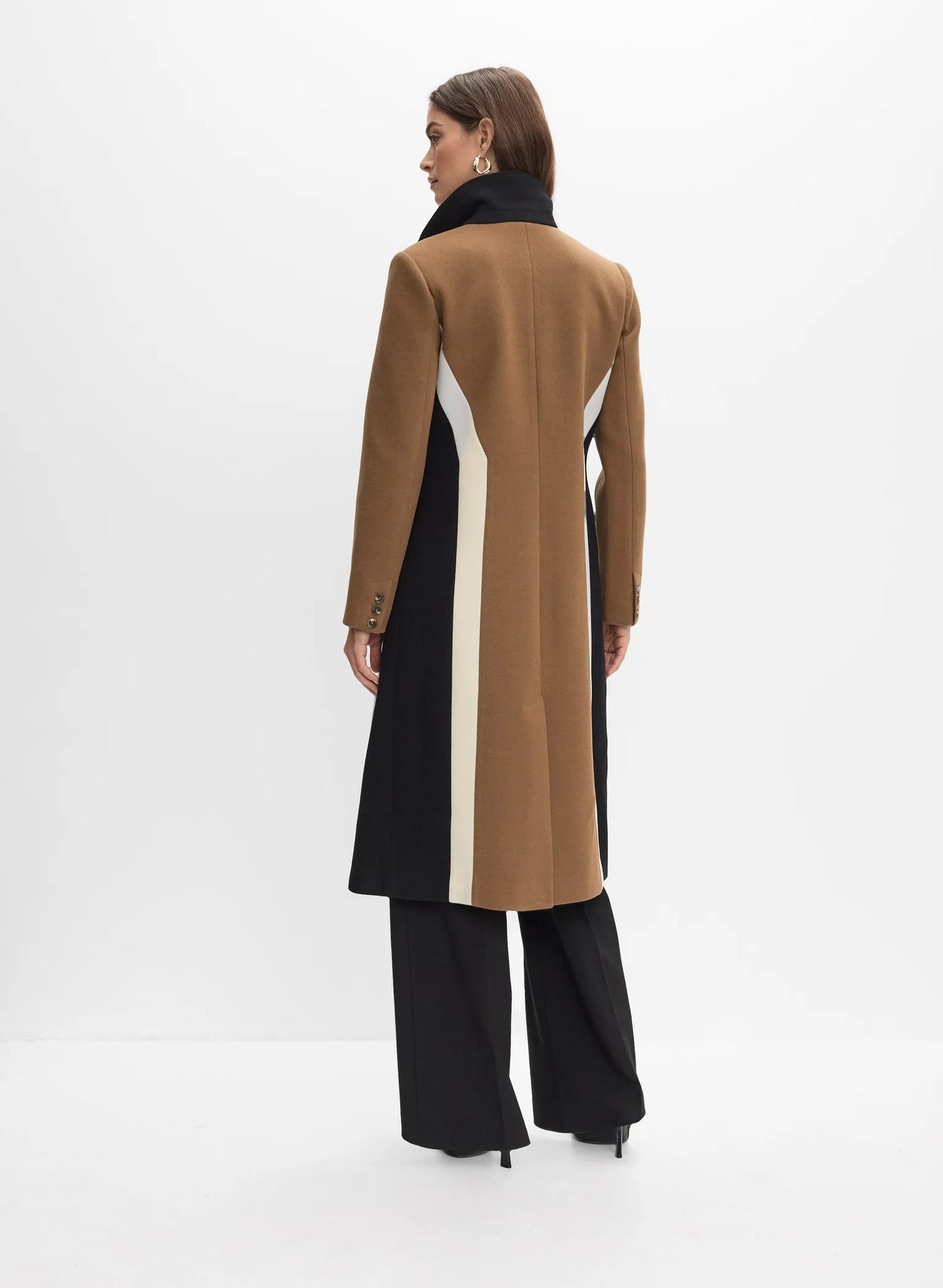 Long Colour Block Coat