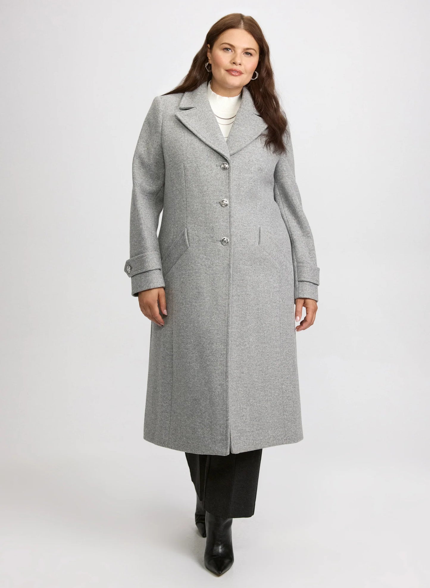 Stretch Wool-Blend Coat