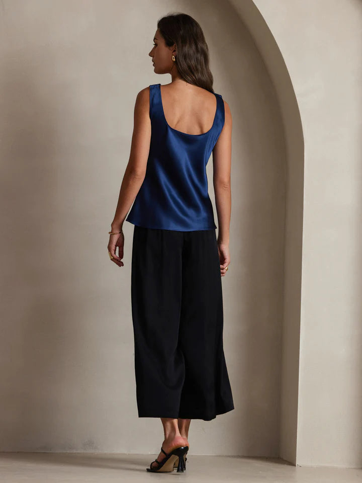 19Momme Silk U-neck Straps Tank Top