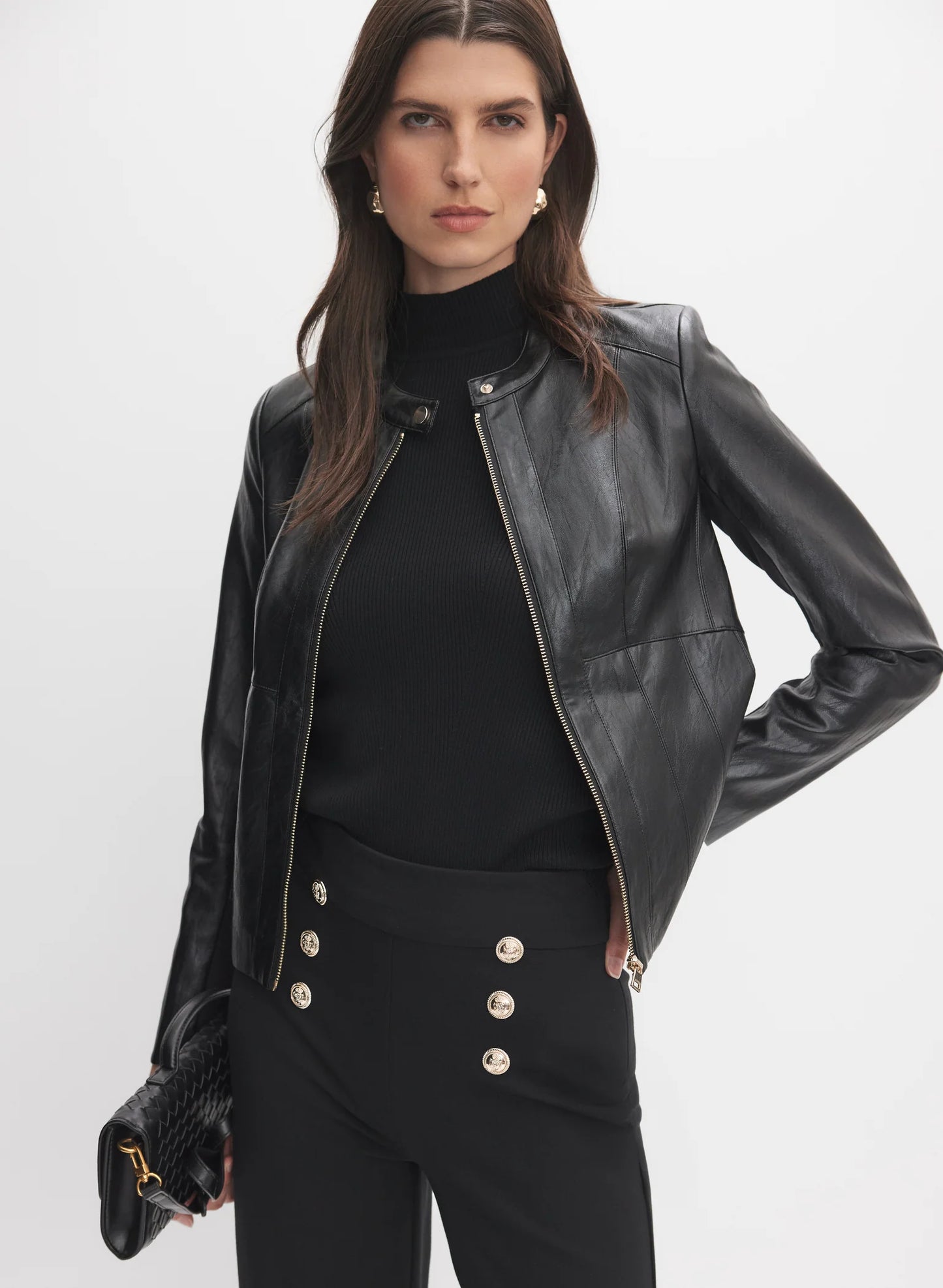 Vegan Leather Racer Jacket