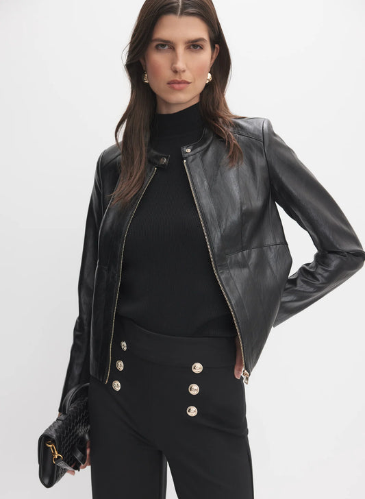 Vegan Leather Racer Jacket