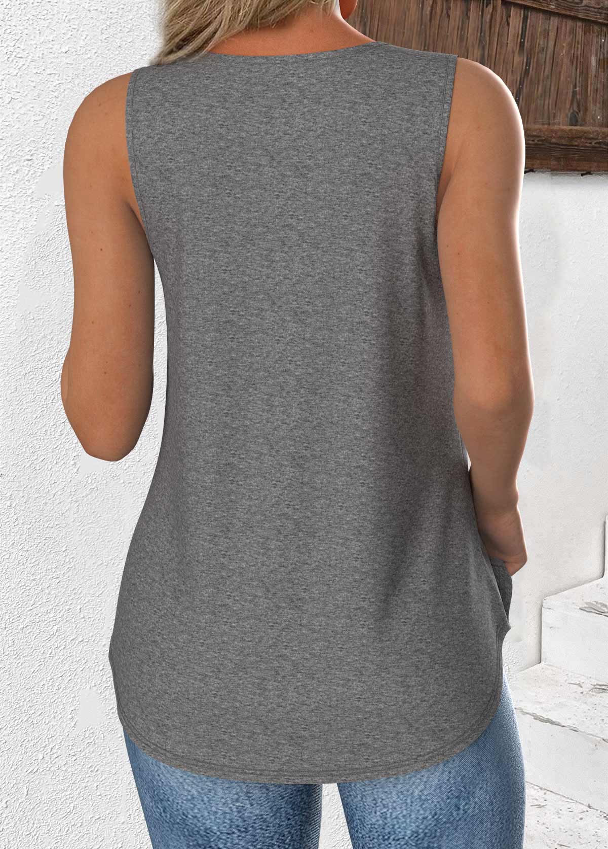 Sleeveless V-Neck Tank Top
