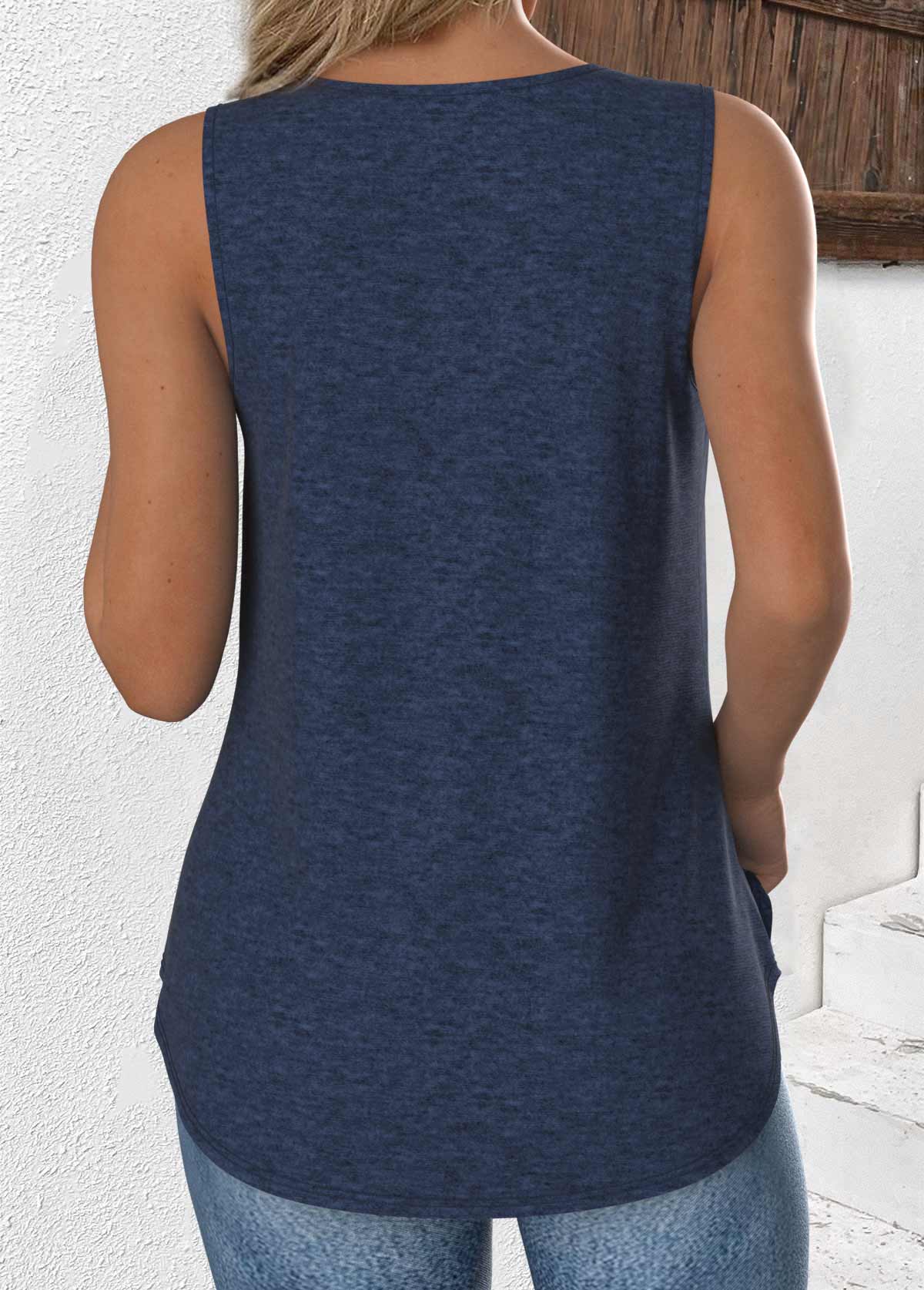 Sleeveless V-Neck Tank Top