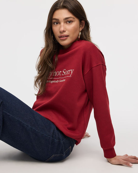 Long-Sleeve Crew-Neck Fleece Sweatshirt