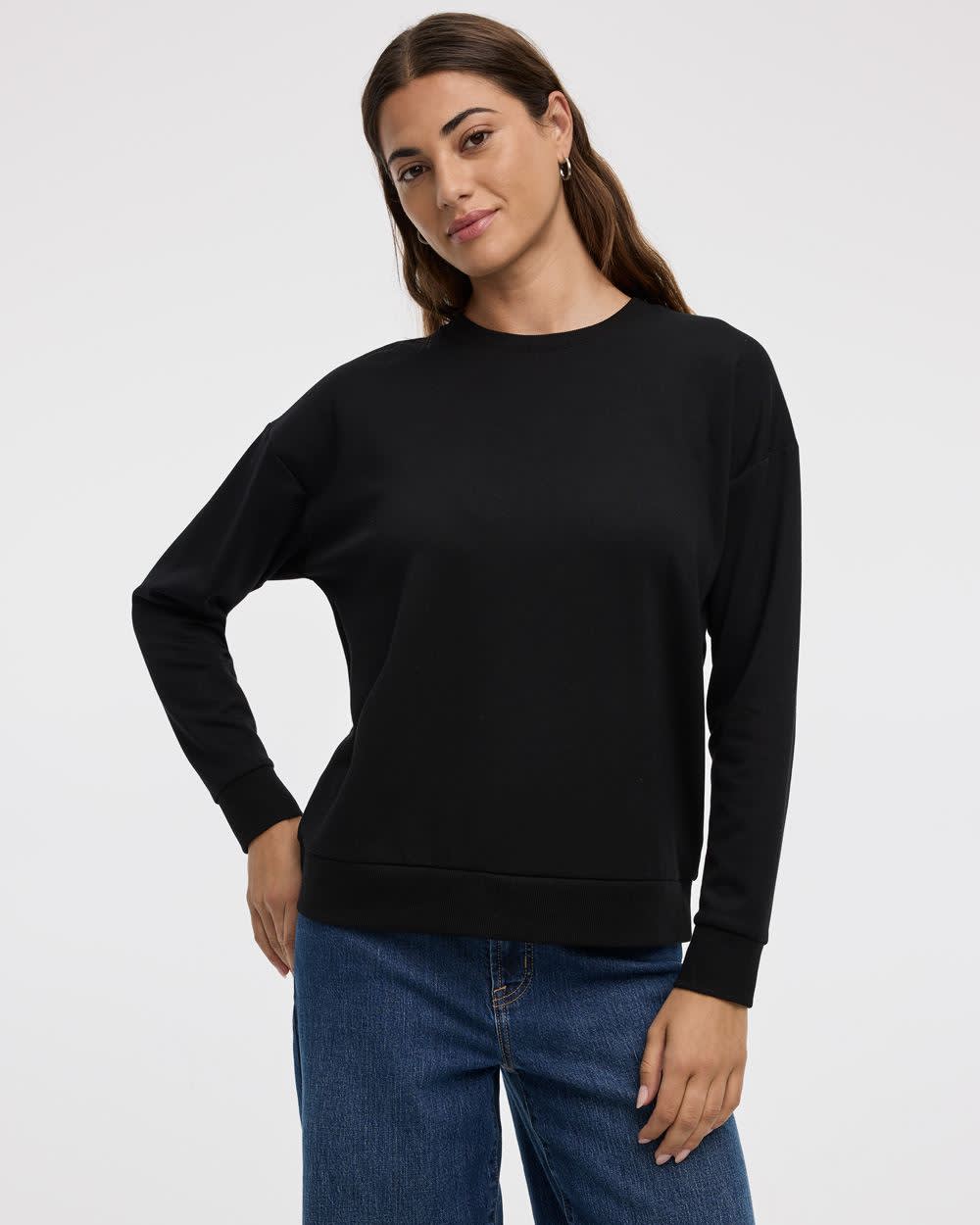Long-Sleeve Crew-Neck Sweatshirt – R Essentials